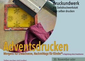 Adventsdrucken: Geschenke mit Siebdruck