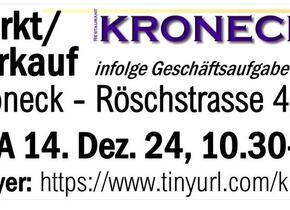 Rausverkauf/Flohmarkt Rest. Kroneck, Sa 14.12.24