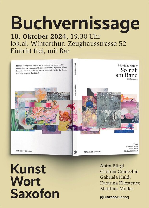 Buchvernissage mit Kunst, Wort und Saxofon