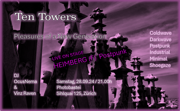 TEN TOWERS *Dark-Party* & Post-Punk concert with...