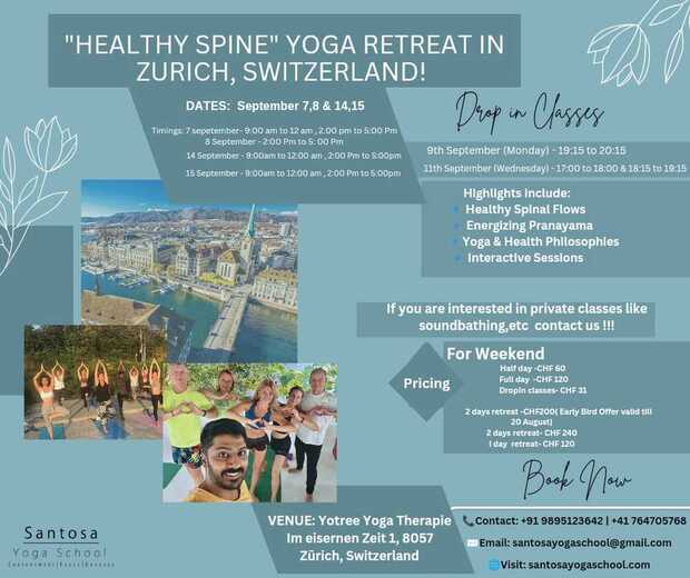 Healthy Spine Yoga Retreat mit Santosh aus Indien