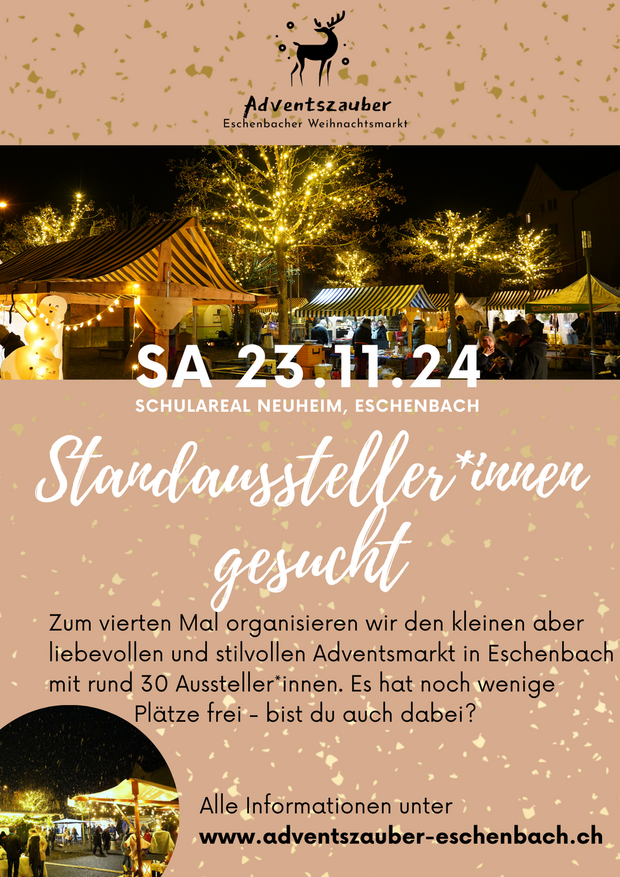 Standaussteller*innen für Adventsmarkt am Sa. 23.11.2024...