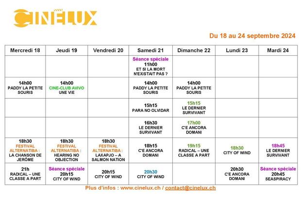 Une semaine bien remplie au Cinélux !!