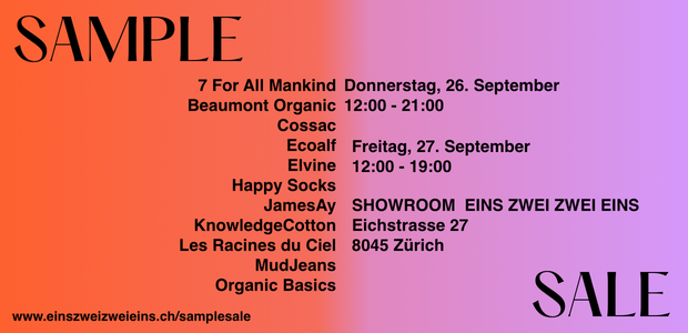 SEPTEMBER SAMPLE SALE