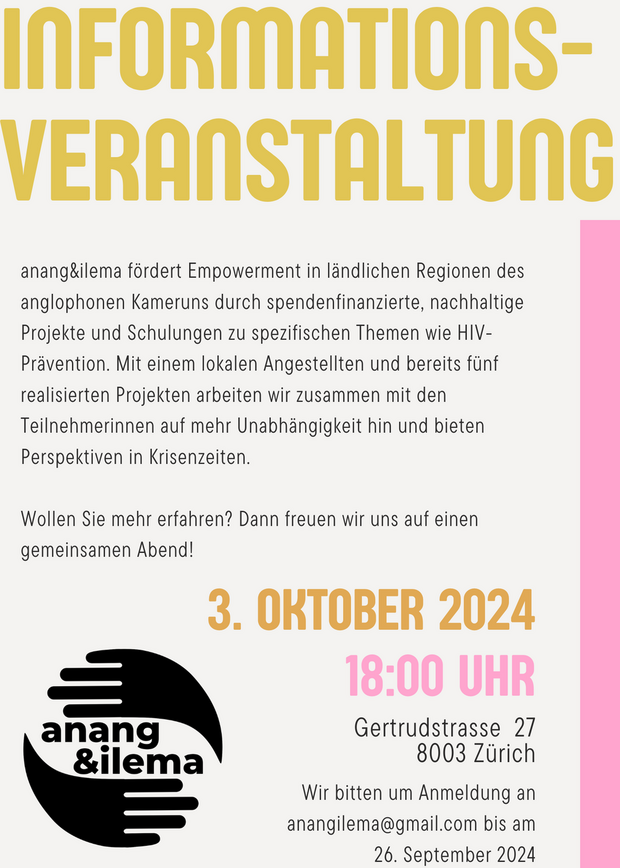 Infoveranstaltung anang&ilema und die Situation in...