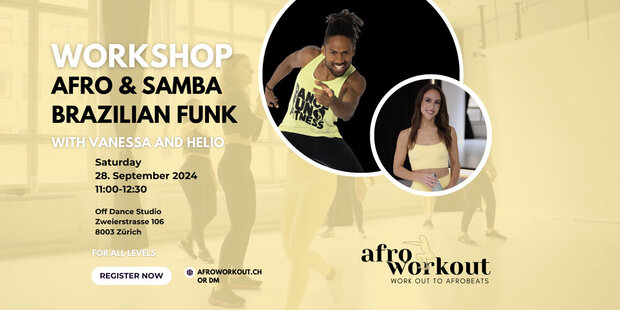 AFRO & SAMBA/ BRAZILIAN FUNK DANCE WORKSHOP in Zürich