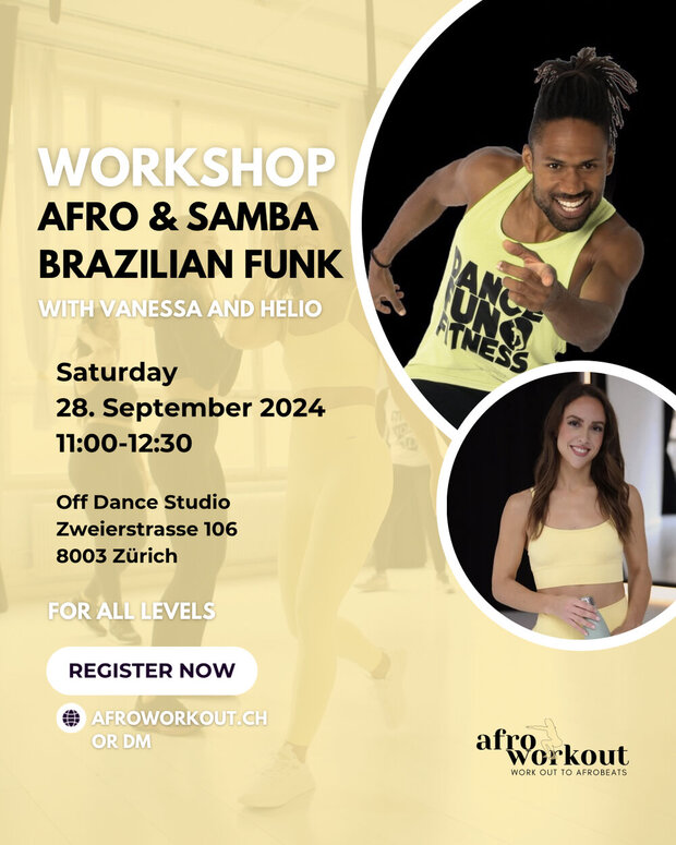 AFRO & SAMBA/ BRAZILIAN FUNK DANCE WORKSHOP in Zürich