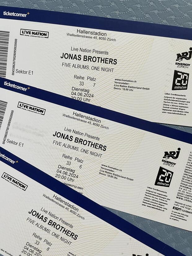 3x Jonas Brothers Tixkets 29.09.24