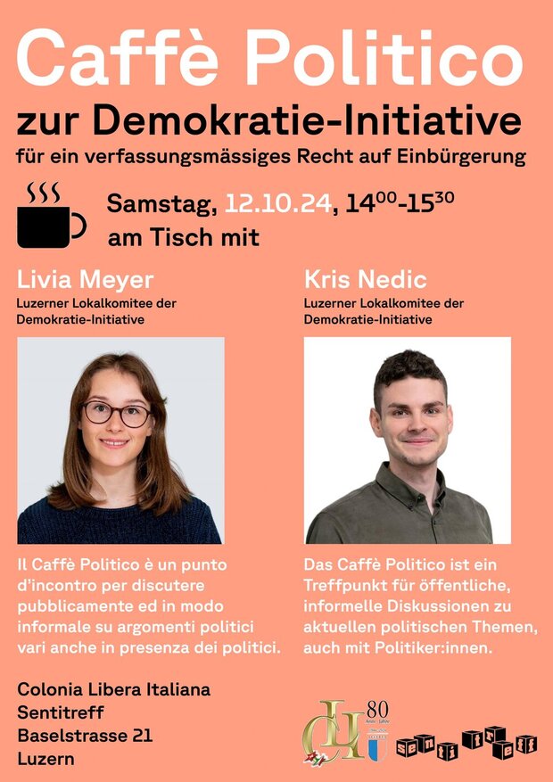 Caffè Politico zur Demokratie-Initiative