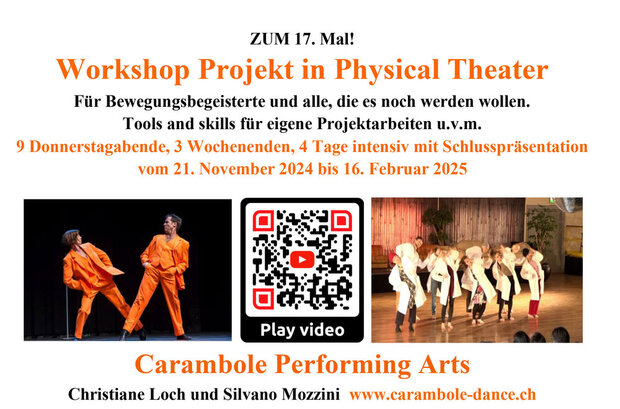 Workshop Projekt in Physical Theater!
Entdecke die...