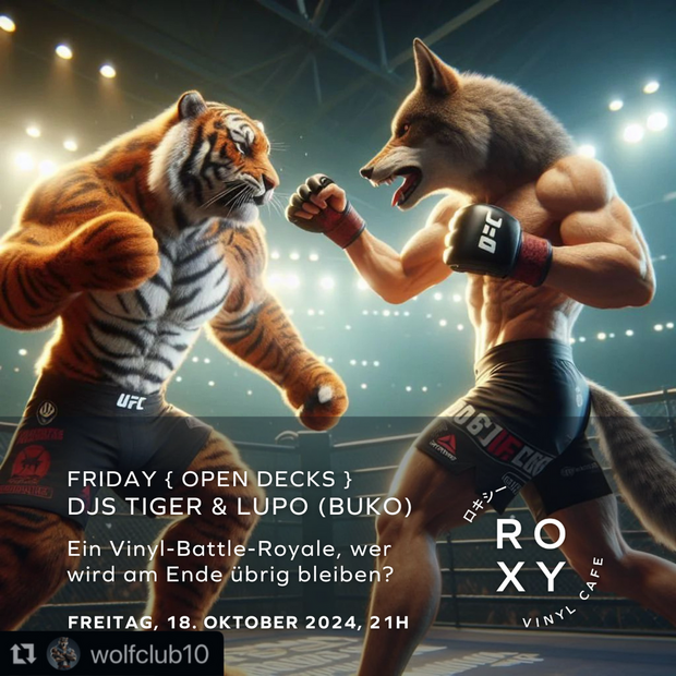 Roxy Friday { open decks } DJs Tiger & Lupo (Buko)