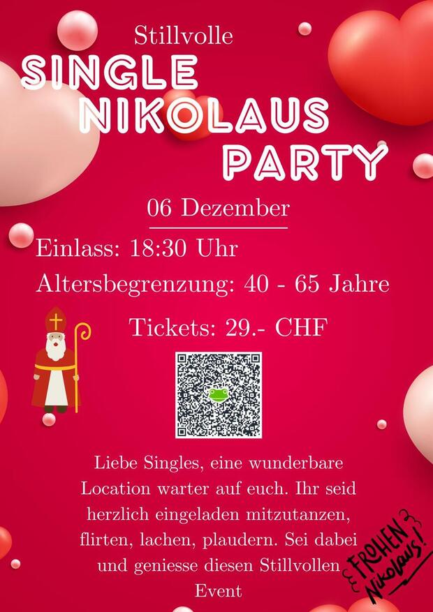 Nikolaus-Single-Party am 6.DEZ 2024