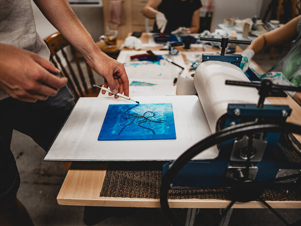 eco - friendly printmaking workshop