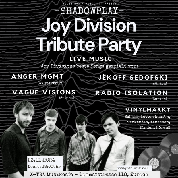 "Shadowplay" A Joy Division Tribute Party!