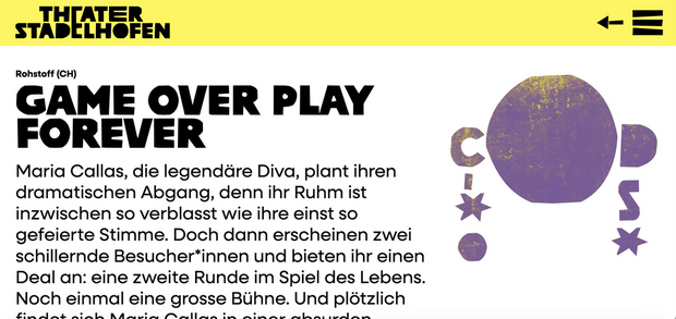 Verkaufe 1 Ticket für «Game Over Play Forever» von...