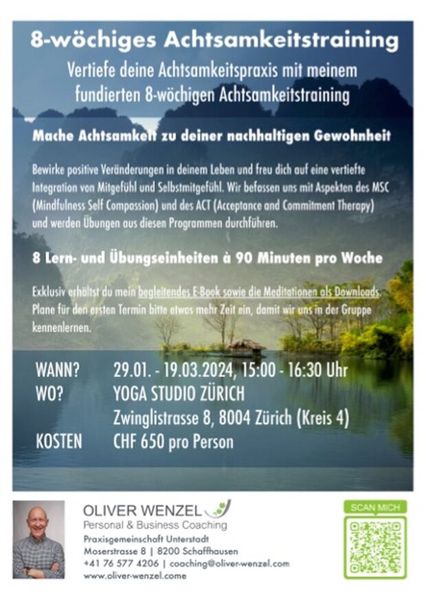 8-wöchiges Achtsamkeitstraining