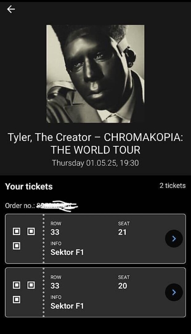 Tyler the Creator Chromakopia 2Tickets Zürich