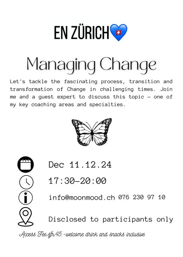 Managing Change- Lecture and Networking Event