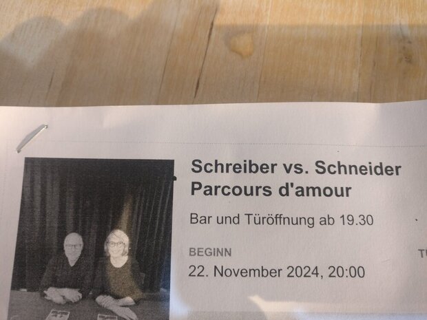 Ticket für Schreiber vs. Schneider heute Abend in...