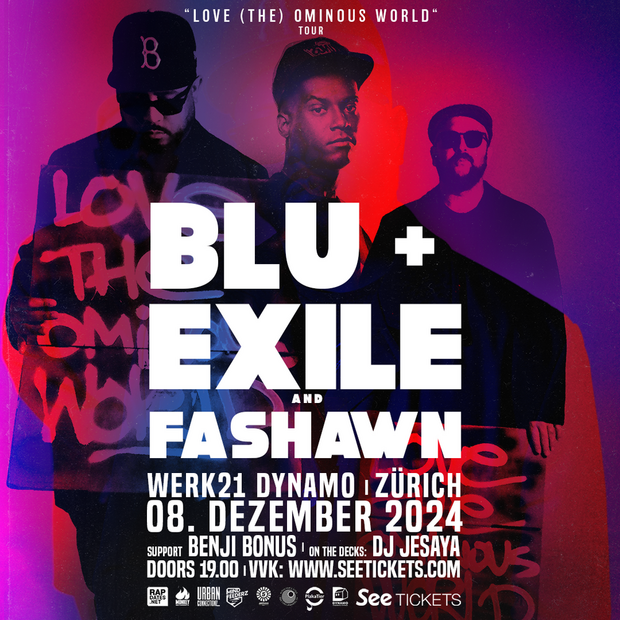 Blu & Exile, Fashawn (USA) Benji Bunus (CH) am 08....