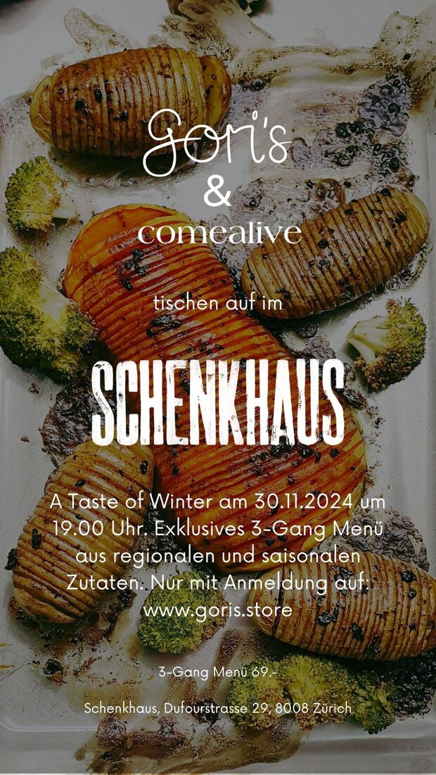 Pop-Up Winter-Dinner im Schenkhaus Zürich, 30. November,...