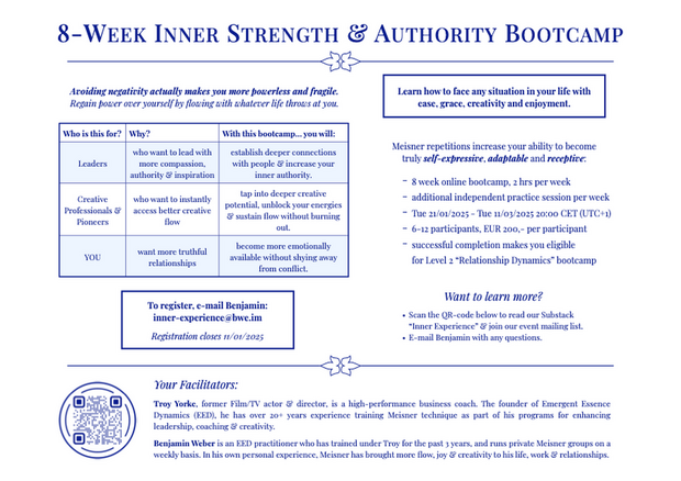 8-Week Inner Strength & Authority Bootcamp (Online,...