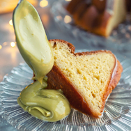 Rum Baba Cake with Pistachio Cream