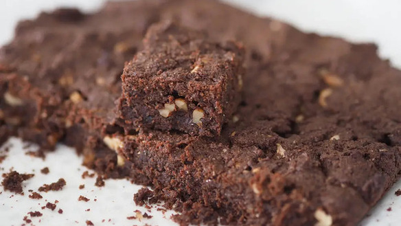 Gesunde Brownies mit schwarzen Bohnen