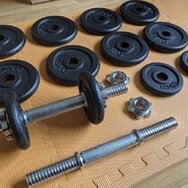 Kurzhanteln / Dumbbells, Gusseisen / cast iron, 2x15 kg