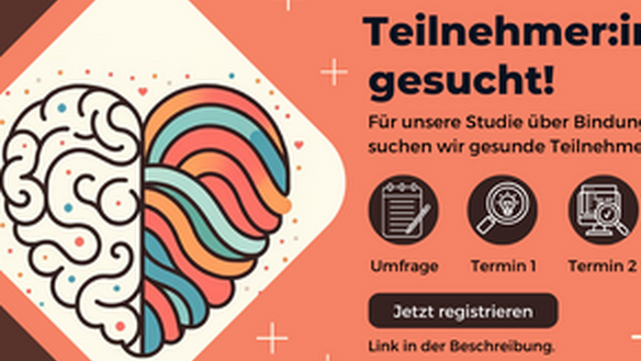 Studienteilnehmer für Bindungsstudie gesucht (150.-)