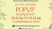 Suchst Du noch die geeignete Location für Dein Weihnachtsdinner für die Firma, Freunde oder Familie