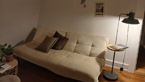 Sofa beige, splittback