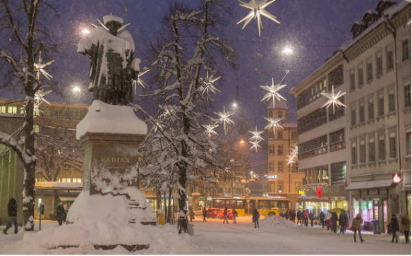 Winterwanderung durch die Stadt