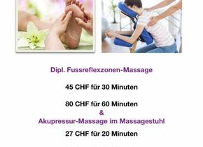 Dipl. Fussreflexzonen-Massage und Massage im Stuhl