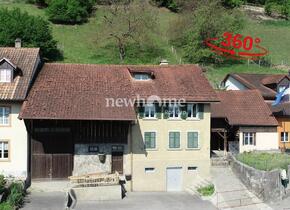 7.5-Zimmer-Bauernhaus mit Wiese am Hang und grosser Ausbaureserve