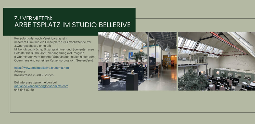Arbeitsplatz in Coworking Space Studio Bellerive