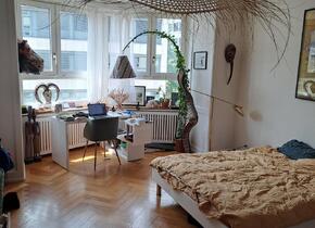 Large and sunny bedroom in a beautiful apartment. Zurich...