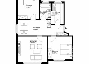 Charmante 3,5 Zimmer Wohnung am Meierhofplatz mit Balkon...