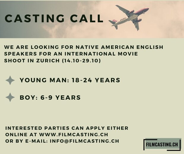 Casting Call: We are looking for talented boys and young men for an international movie
