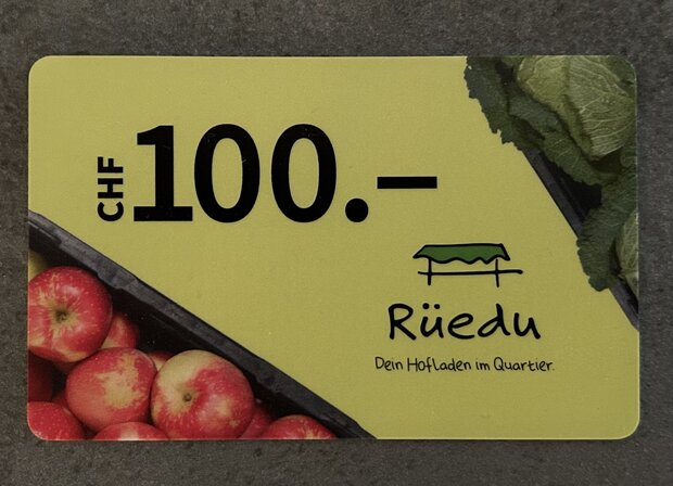 Rüedu 100.- Gutschein