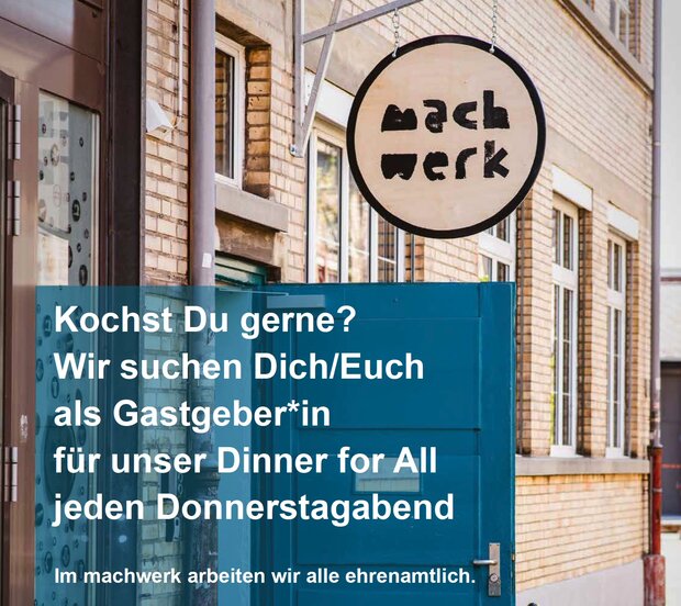 Gastgeber:innen für "Dinner for all" gesucht