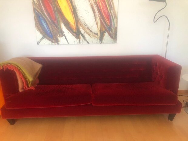 Velour-Sofa in italienischem Design