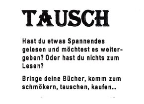 Büchertausch, Dienstag 17.9.2024, 17-19 Uhr