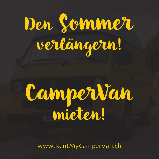 Sommer verlängern! CamperVan mieten!