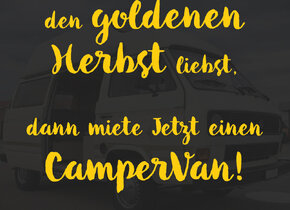 Sommer verlängern! CamperVan mieten!