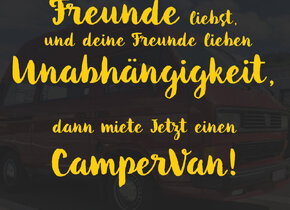 Sommer verlängern! CamperVan mieten!