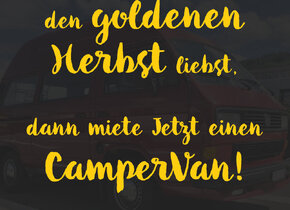 Sommer verlängern! CamperVan mieten!