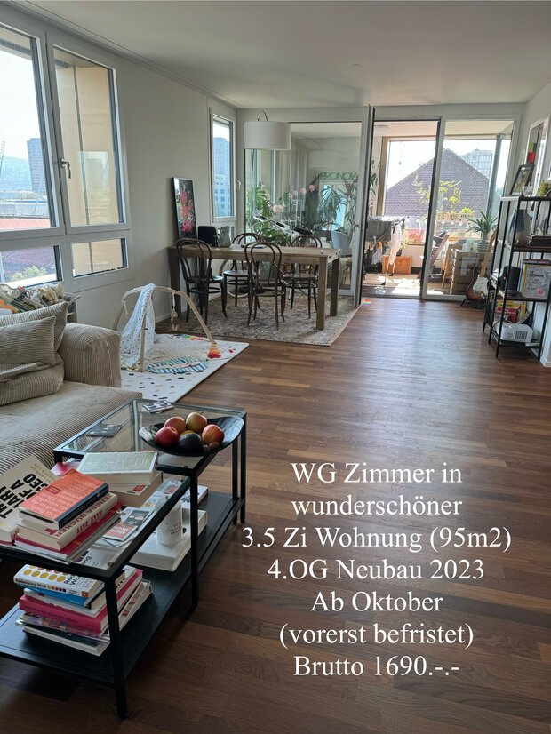 WG Zimmer in wunderschöner 3.5 Zi Wohnung (Neubau2023)...