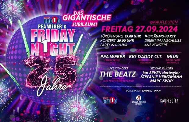 2x Tickets Kaufleuten PEA WEBERS FRIDAY-NIGHT 25 JAHRE...