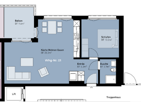 Moderne 2.5 Zimmer Wohnung mit eigenem Waschturm